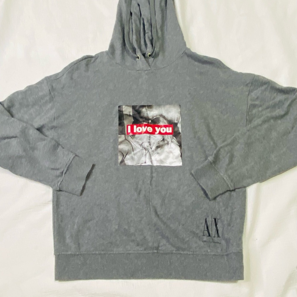 A/X Armani Exchange Gray Graphic Sweater